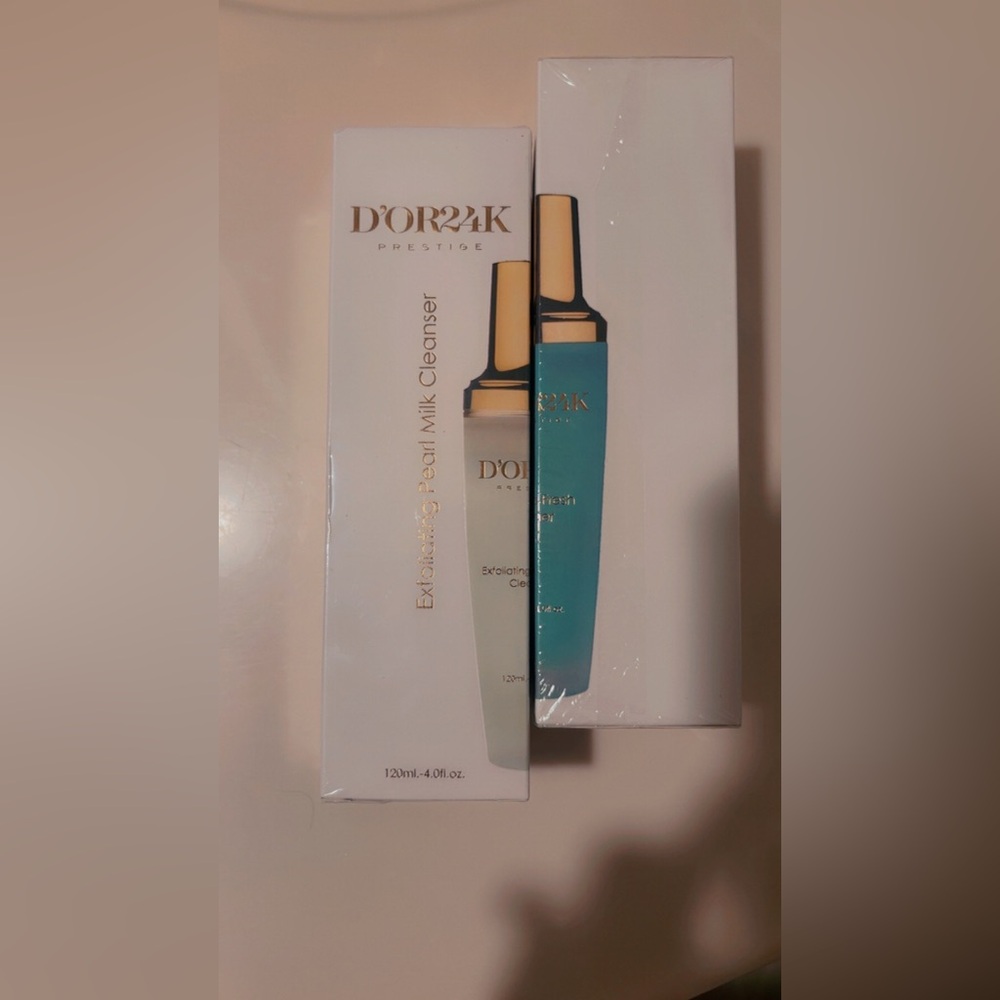 D’or24k Exfoliating Pearl Milk Cleanser and Hydra Fresh Toner Set CHEAP AF